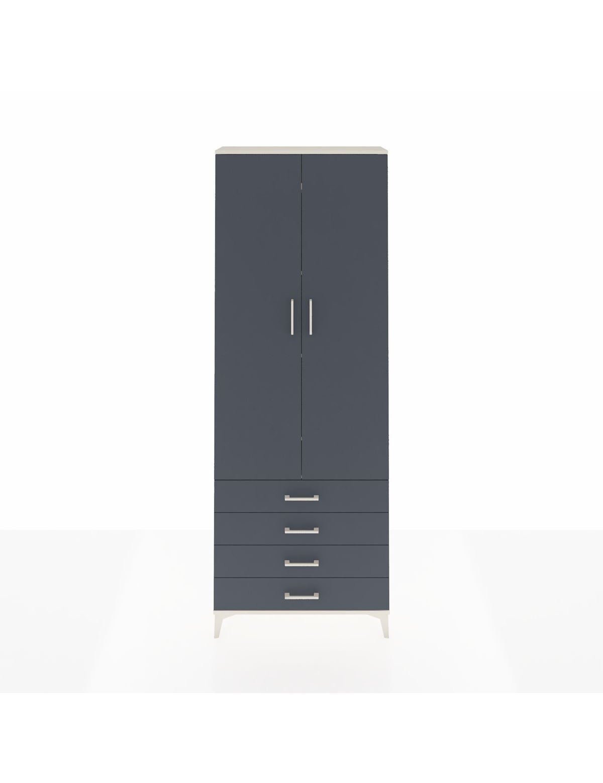 Arges Dolap 5 Raflı 4 Çekmeceli 2 Kapaklı 88x30x243 Aytaşı-Antrasit