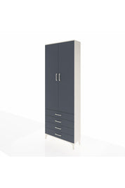Arges Dolap 5 Raflı 4 Çekmeceli 2 Kapaklı 88x30x243 - S33M245V2A
