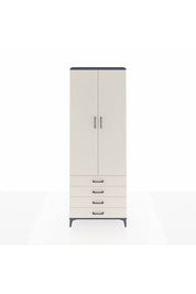 Arges Dolap 5 Raflı 4 Çekmeceli 2 Kapaklı 88x30x243 Antrasit-Aytaşı