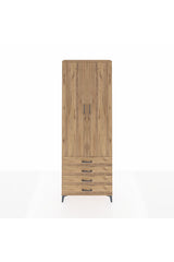 Arges Dolap 5 Raflı 4 Çekmeceli 2 Kapaklı 88x30x243