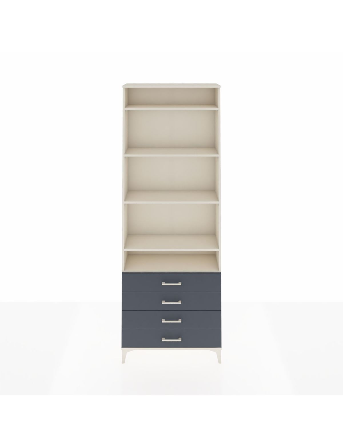 Arges Dolap 5 Raflı 4 Çekmeceli 88x30x243 Aytaşı-Antrasit