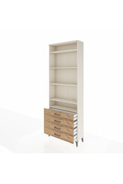 Arges Dolap 5 Raflı 4 Çekmeceli 88x30x243 Aytaşı-Çam