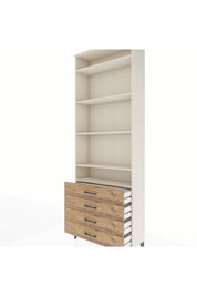 Arges Dolap 5 Raflı 4 Çekmeceli 88x30x243 Aytaşı-Çam