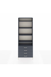 Arges Dolap 5 Raflı 4 Çekmeceli 88x30x243 Antrasit-Antrasit