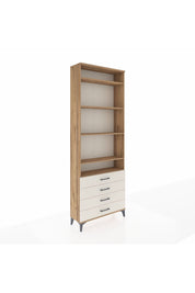 Arges Dolap 5 Raflı 4 Çekmeceli 88x30x243 Çam-Aytaşı