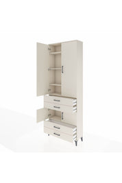 Arges Dolap 5 Raflı 4 Çekmeceli 4 Kapaklı 88x30x243 Aytaşı-Aytaşı