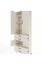 Arges Dolap 5 Raflı 4 Çekmeceli 4 Kapaklı 88x30x243 Aytaşı-Aytaşı