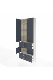 Arges Dolap 5 Raflı 4 Çekmeceli 4 Kapaklı 88x30x243 Aytaşı-Antrasit