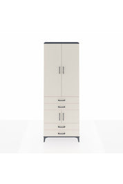 Arges Dolap 5 Raflı 4 Çekmeceli 4 Kapaklı 88x30x243 Antrasit-Aytaşı