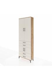 Arges Dolap 5 Raflı 4 Çekmeceli 4 Kapaklı 88x30x243 Çam-Aytaşı