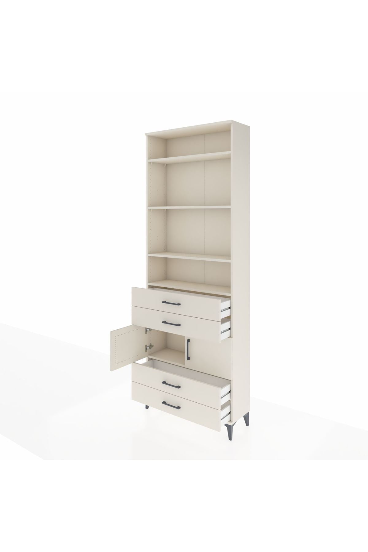 Arges Dolap 5 Raflı 4 Çekmeceli 2 Kapaklı 88x30x243 Aytaşı-Aytaşı