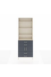 Arges Dolap 5 Raflı 4 Çekmeceli 2 Kapaklı 88x30x243 Aytaşı-Antrasit