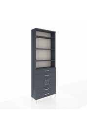 Arges Dolap 5 Raflı 4 Çekmeceli 2 Kapaklı 88x30x243 Antrasit-Antrasit