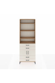 Arges Dolap 5 Raflı 4 Çekmeceli 2 Kapaklı 88x30x243 Çam-Aytaşı