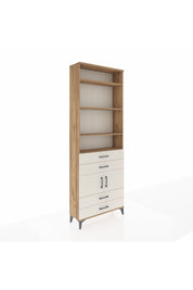 Arges Dolap 5 Raflı 4 Çekmeceli 2 Kapaklı 88x30x243 Çam-Aytaşı