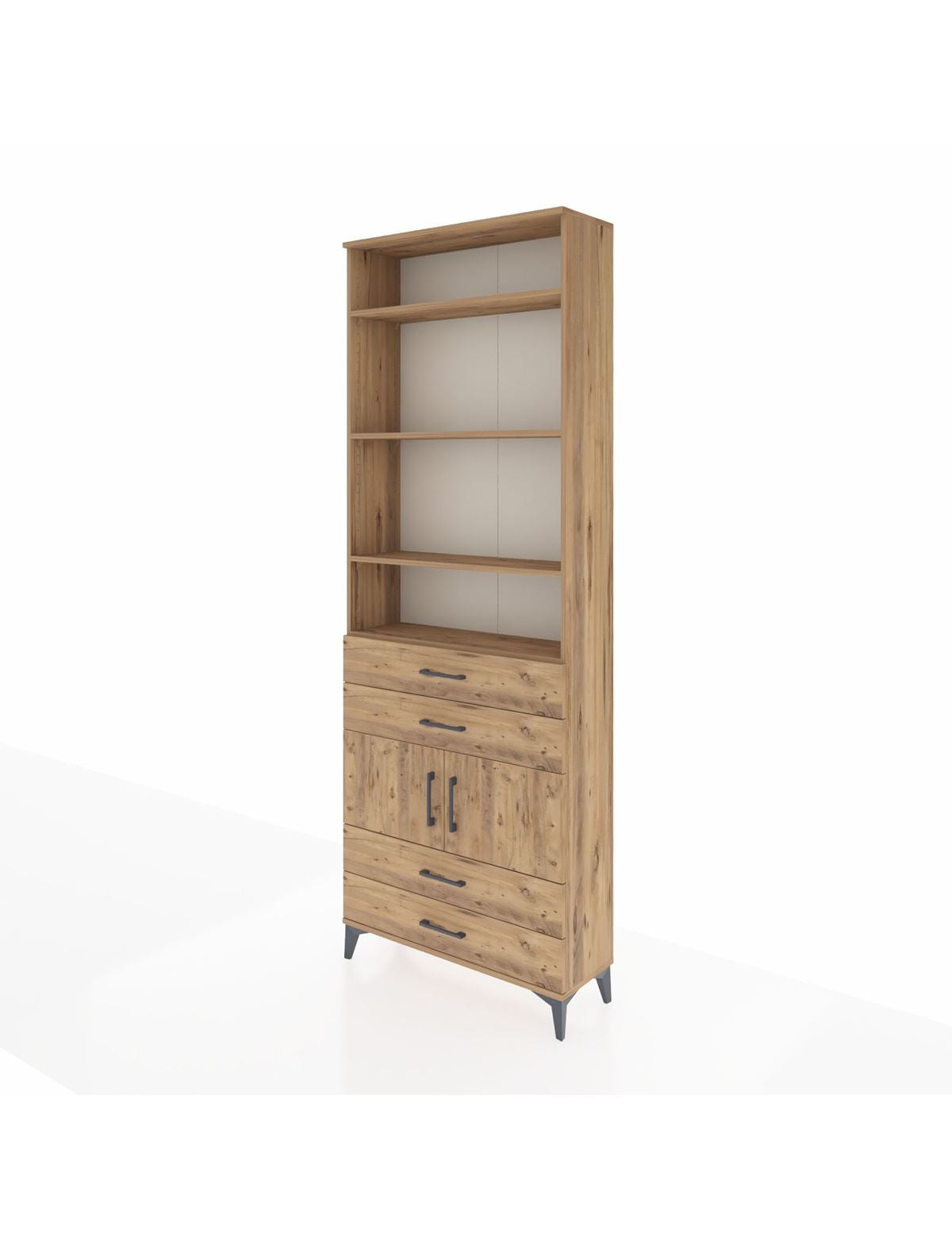 Arges Dolap 5 Raflı 4 Çekmeceli 2 Kapaklı 88x30x243 - S33M248V9A