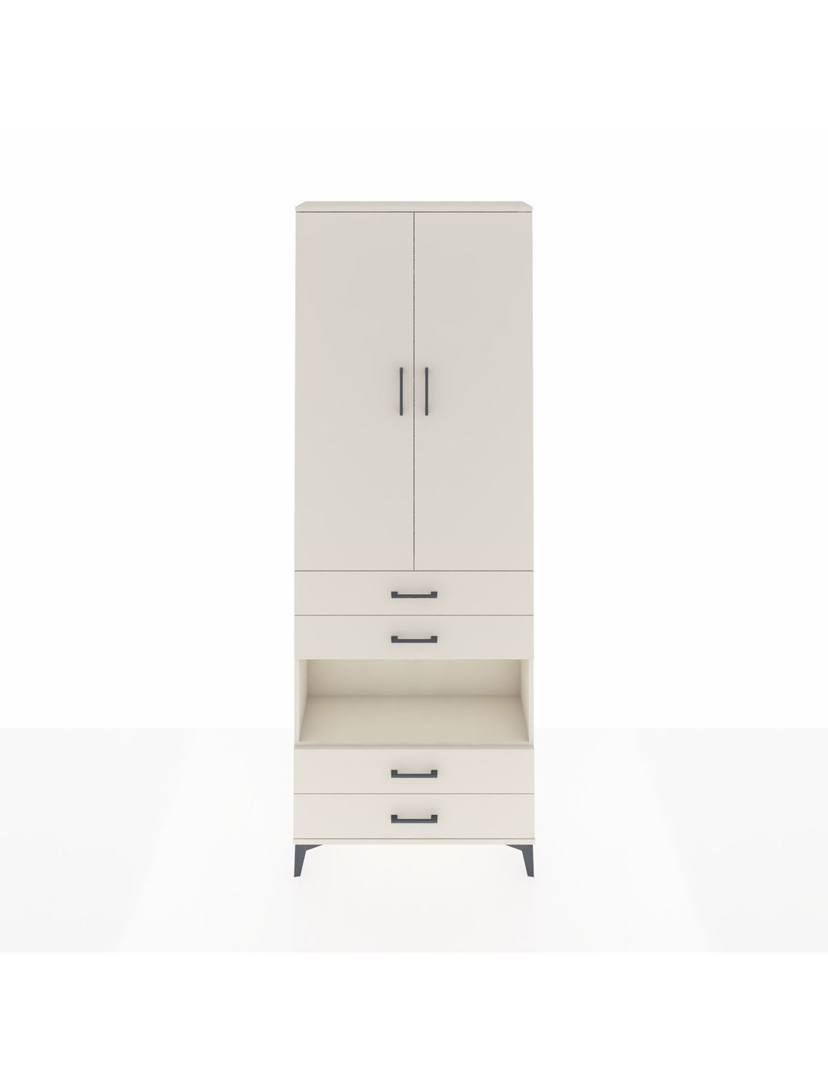 Arges Dolap 5 Raflı 4 Çekmeceli 2 Kapaklı 88x30x243 Aytaşı-Aytaşı