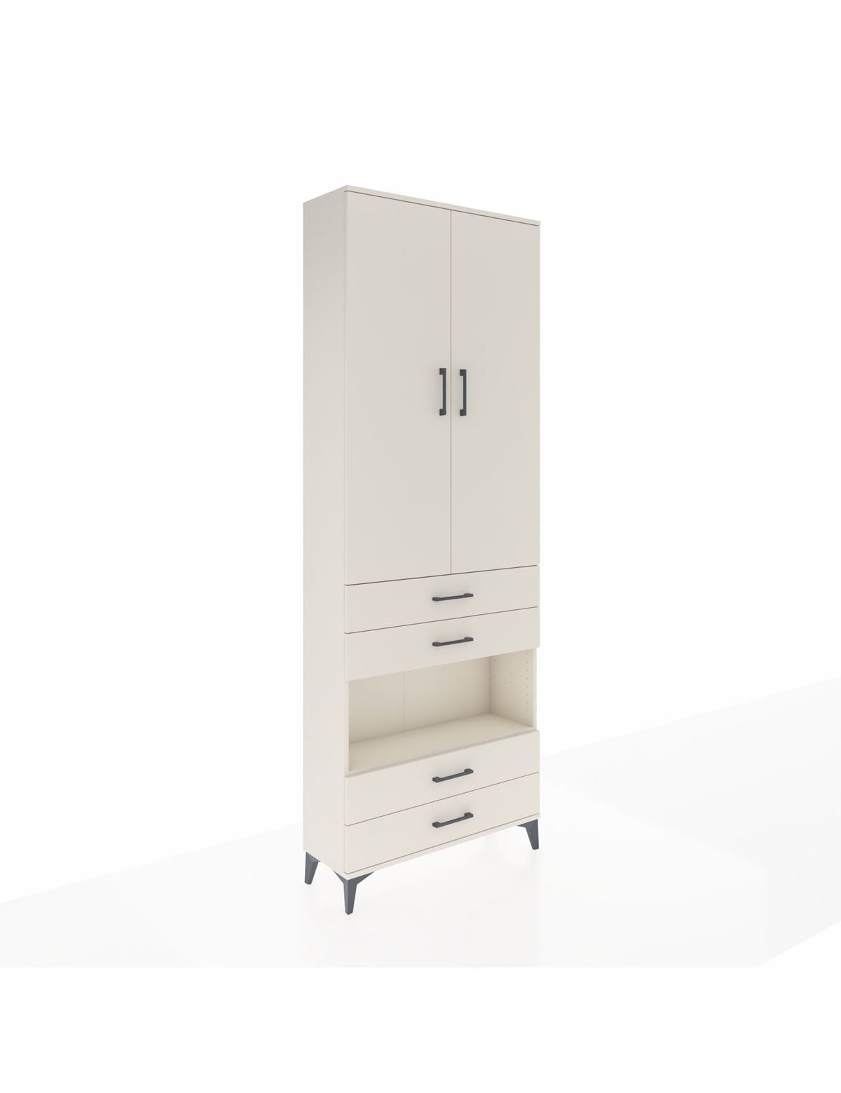 Arges Dolap 5 Raflı 4 Çekmeceli 2 Kapaklı 88x30x243 Aytaşı-Aytaşı