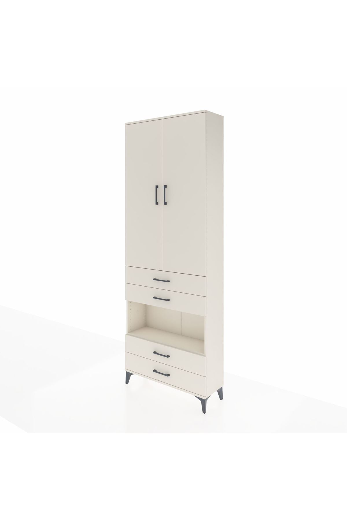 Arges Dolap 5 Raflı 4 Çekmeceli 2 Kapaklı 88x30x243 Aytaşı-Aytaşı