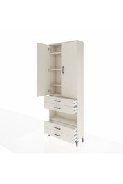 Arges Dolap 5 Raflı 4 Çekmeceli 2 Kapaklı 88x30x243 Aytaşı-Aytaşı