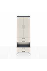 Arges Dolap 5 Raflı 4 Çekmeceli 2 Kapaklı 88x30x243