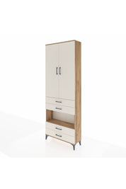 Arges Dolap 5 Raflı 4 Çekmeceli 2 Kapaklı 88x30x243 Çam-Aytaşı