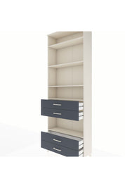 Arges Dolap 5 Raflı 4 Çekmeceli 88x30x243 Aytaşı-Antrasit