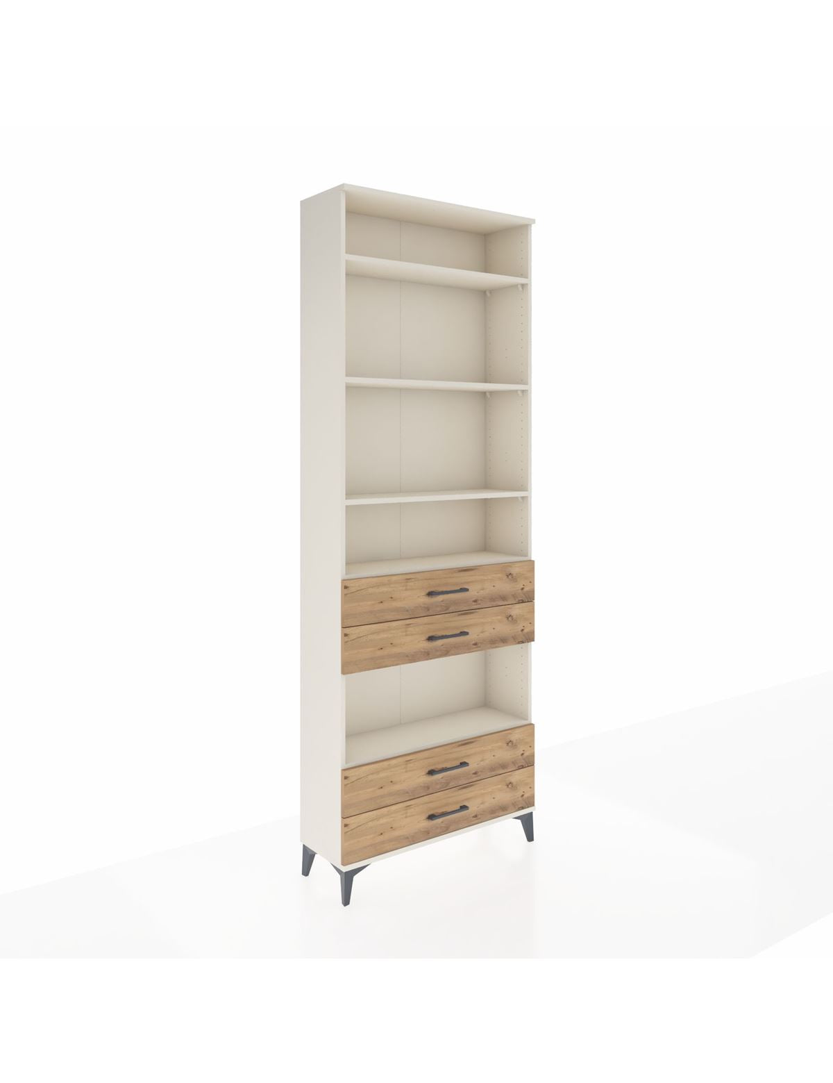 Arges Dolap 5 Raflı 4 Çekmeceli 88x30x243 Aytaşı-Çam