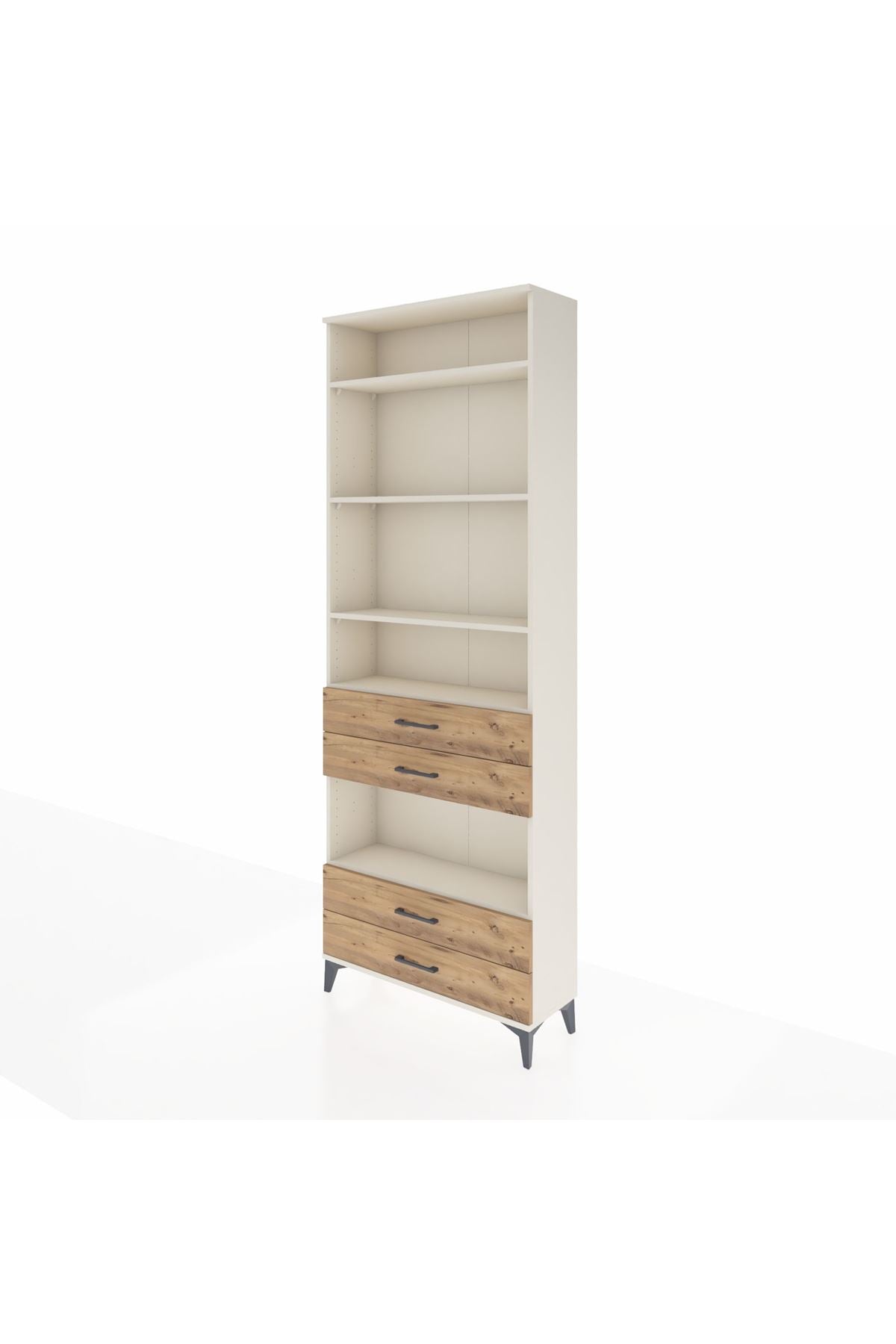 Arges Dolap 5 Raflı 4 Çekmeceli 88x30x243 Aytaşı-Çam