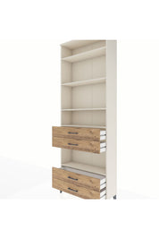 Arges Dolap 5 Raflı 4 Çekmeceli 88x30x243 Aytaşı-Çam