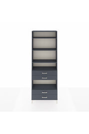 Arges Dolap 5 Raflı 4 Çekmeceli 88x30x243 Antrasit-Antrasit