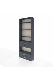 Arges Dolap 5 Raflı 4 Çekmeceli 88x30x243 Antrasit-Antrasit