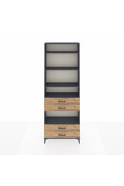 Arges Dolap 5 Raflı 4 Çekmeceli 88x30x243 Antrasit-Çam