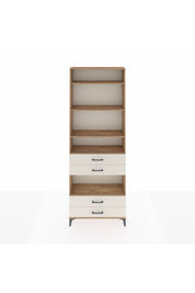 Arges Dolap 5 Raflı 4 Çekmeceli 88x30x243 Çam-Aytaşı