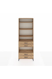 Arges Dolap 5 Raflı 4 Çekmeceli 88x30x243 Çam-Çam