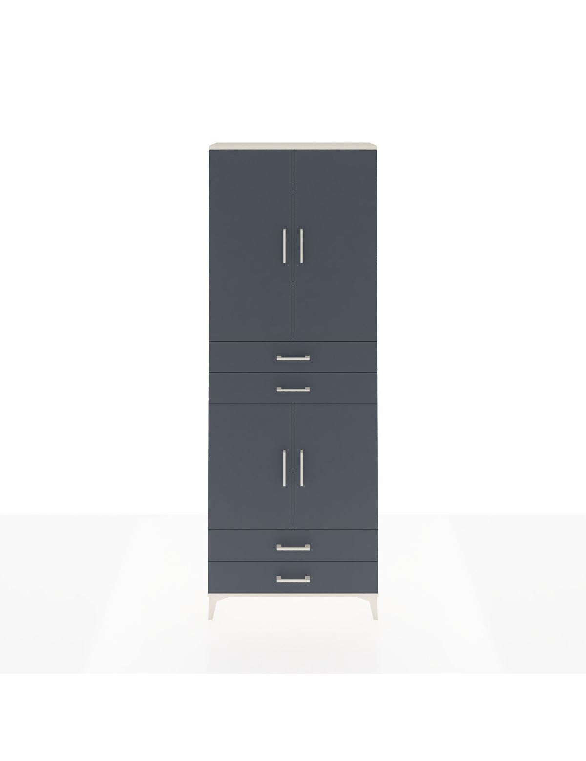 Arges Dolap 5 Raflı 4 Çekmeceli 4 Kapaklı 88x30x243 Aytaşı-Antrasit