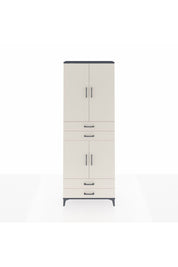 Arges Dolap 5 Raflı 4 Çekmeceli 4 Kapaklı 88x30x243 Antrasit-Aytaşı