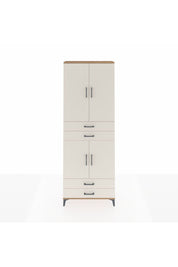 Arges Dolap 5 Raflı 4 Çekmeceli 4 Kapaklı 88x30x243 Çam-Aytaşı