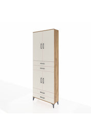 Arges Dolap 5 Raflı 4 Çekmeceli 4 Kapaklı 88x30x243 Çam-Aytaşı