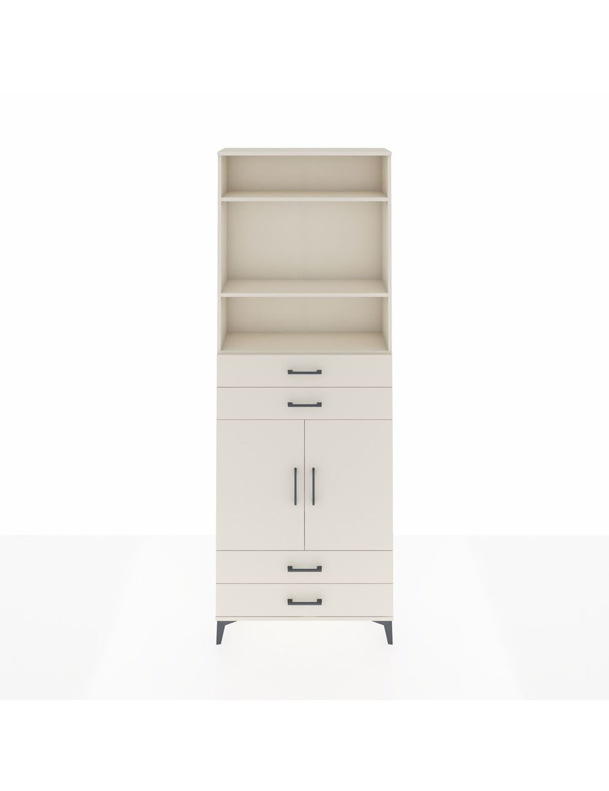 Arges Dolap 5 Raflı 4 Çekmeceli 2 Kapaklı 88x30x243 Aytaşı-Aytaşı