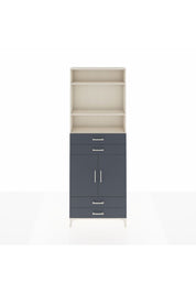 Arges Dolap 5 Raflı 4 Çekmeceli 2 Kapaklı 88x30x243 Aytaşı-Antrasit