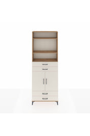 Arges Dolap 5 Raflı 4 Çekmeceli 2 Kapaklı 88x30x243 Çam-Aytaşı