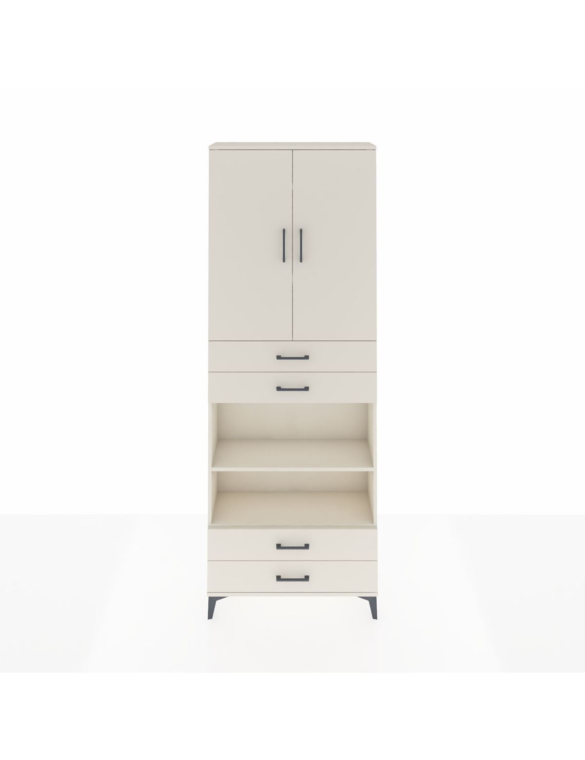 Arges Dolap 5 Raflı 4 Çekmeceli 2 Kapaklı 88x30x243 Aytaşı-Aytaşı