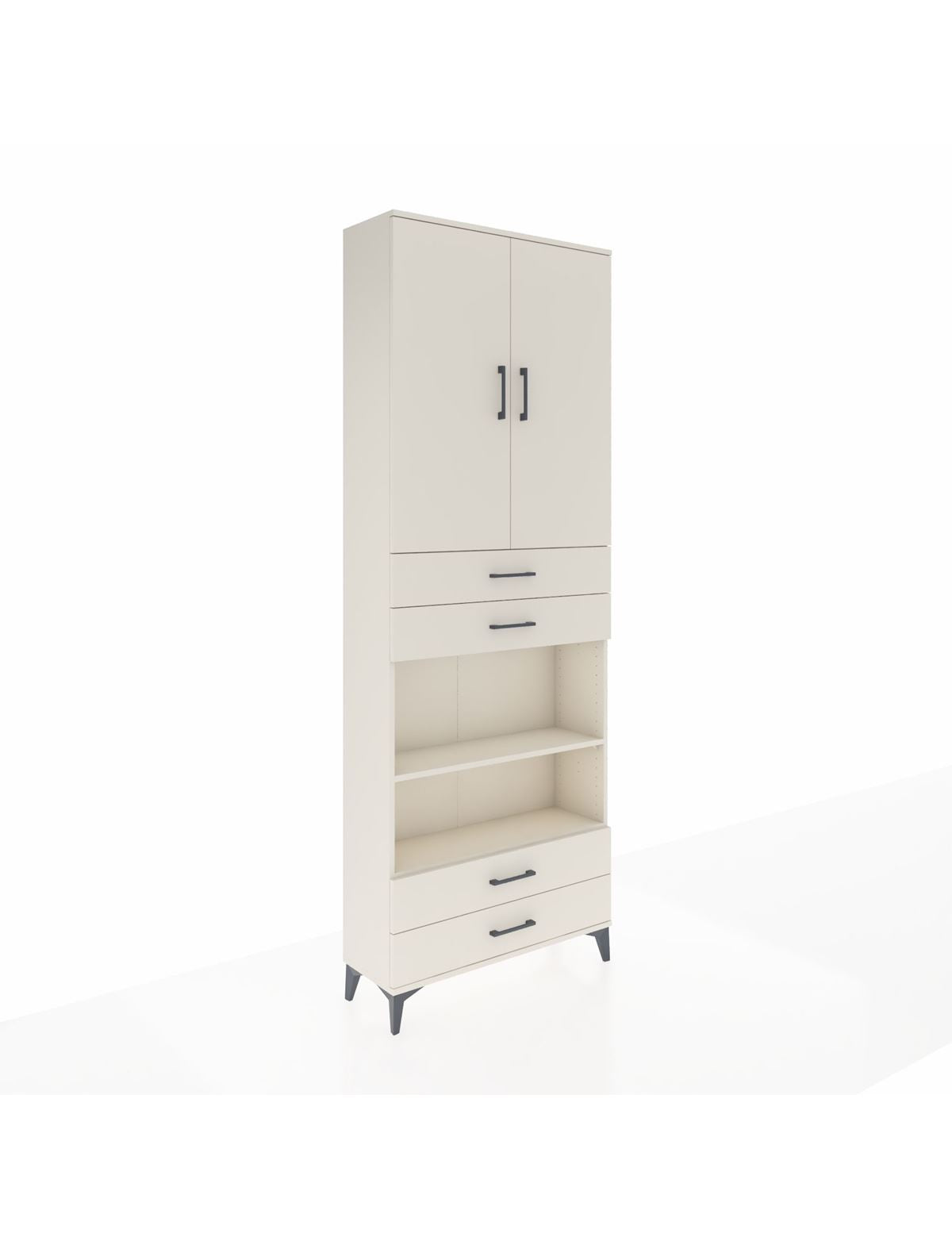 Arges Dolap 5 Raflı 4 Çekmeceli 2 Kapaklı 88x30x243 Aytaşı-Aytaşı