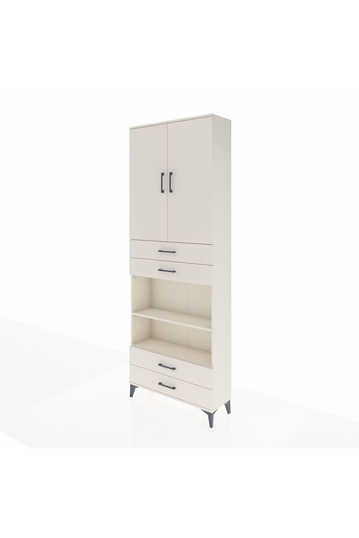 Arges Dolap 5 Raflı 4 Çekmeceli 2 Kapaklı 88x30x243 Aytaşı-Aytaşı