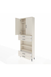 Arges Dolap 5 Raflı 4 Çekmeceli 2 Kapaklı 88x30x243 Aytaşı-Aytaşı