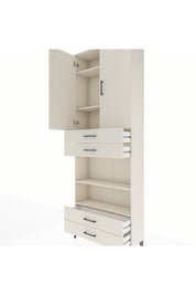 Arges Dolap 5 Raflı 4 Çekmeceli 2 Kapaklı 88x30x243 Aytaşı-Aytaşı