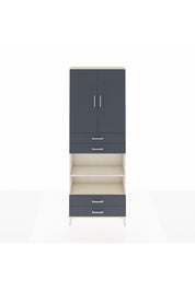 Arges Dolap 5 Raflı 4 Çekmeceli 2 Kapaklı 88x30x243 Aytaşı-Antrasit