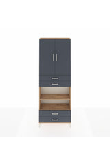 Arges Dolap 5 Raflı 4 Çekmeceli 2 Kapaklı 88x30x243