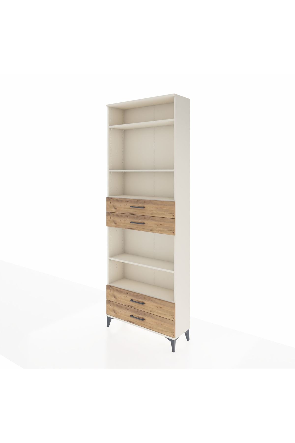 Arges Dolap 5 Raflı 4 Çekmeceli 88x30x243 Aytaşı-Çam